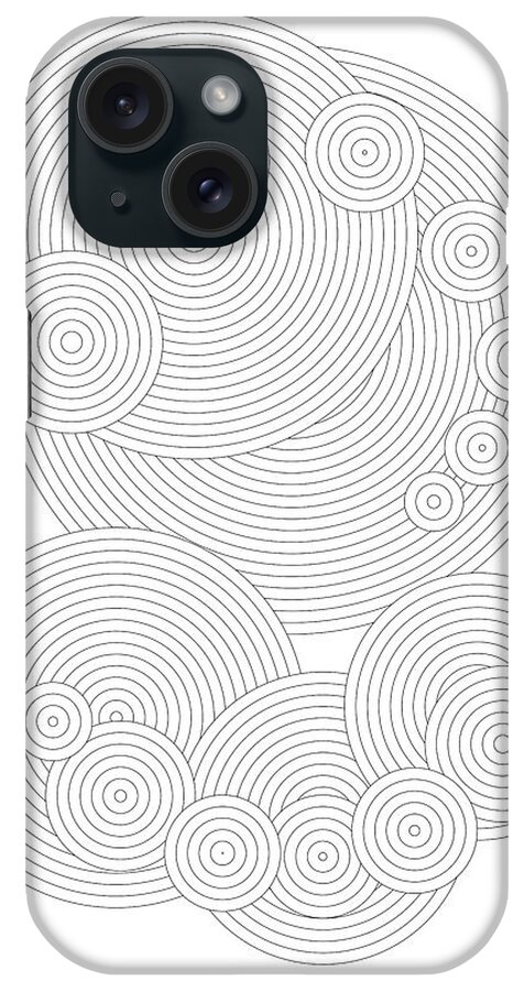 Relief iPhone Case featuring the digital art Circular Sunday by DB Artist