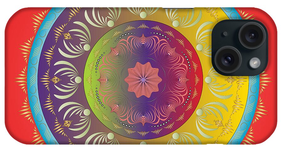 Mandala iPhone Case featuring the digital art Circularity No 1576 by Alan Bennington