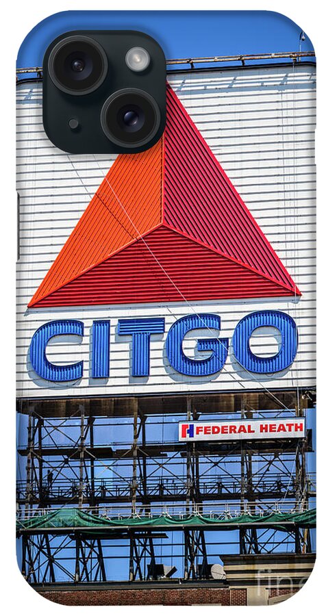America iPhone Case featuring the photograph Citgo Sign in Boston Massachusetts Photo by Paul Velgos