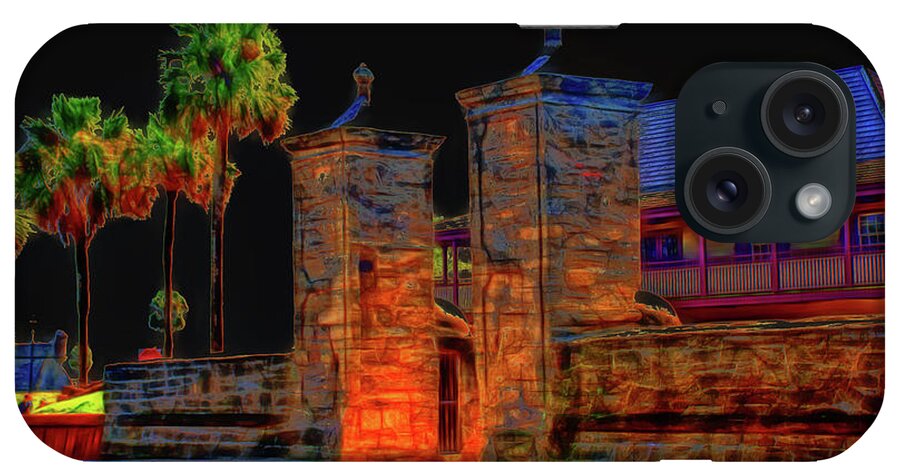 City Gates iPhone Case featuring the photograph City Gates Historic Saint Augustine Florida by Gina O'Brien