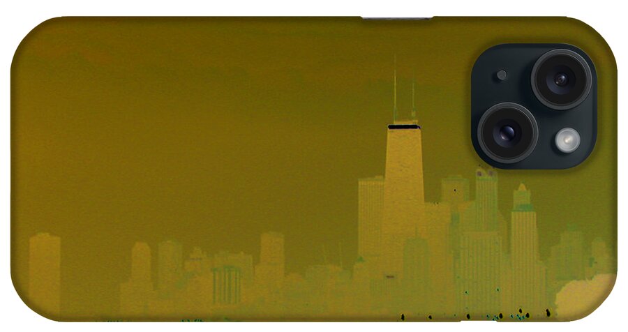 Chicago iPhone Case featuring the photograph City in Purple by Laura Kinker