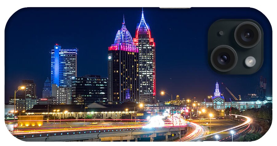 Cityscape iPhone 15 Case featuring the photograph City Lights by Brad Boland