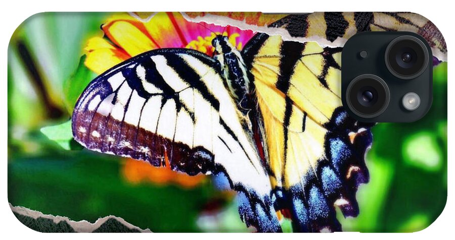 Eastern Tiger Swallowtail iPhone Case featuring the digital art Claritin Clear by Kathy Kelly