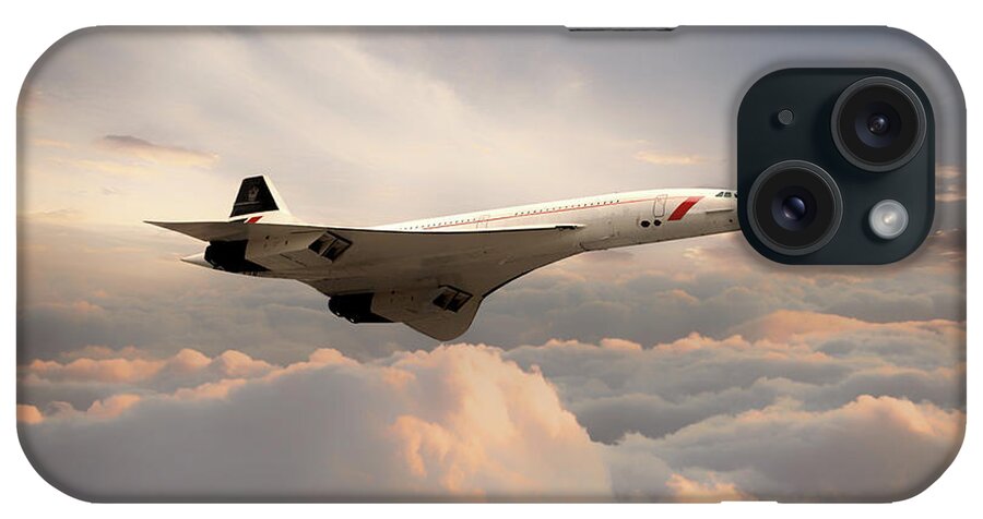 Concorde iPhone 15 Case featuring the digital art Classic Concorde by Airpower Art