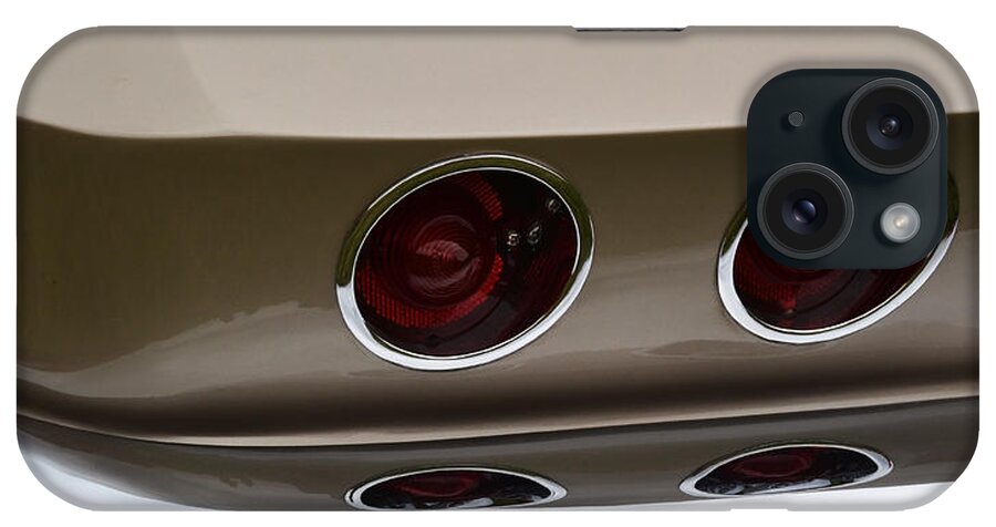American iPhone Case featuring the photograph Corvette Saddle Tan 1964 by Marcus Karlsson Sall