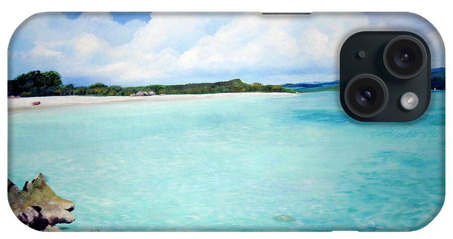 Water iPhone Case featuring the painting Clear Open Water by Nancy Isbell