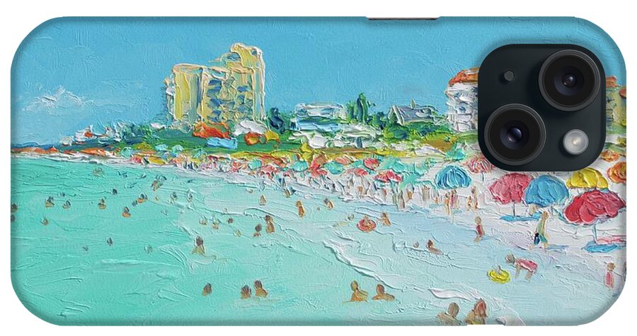 Beach iPhone Case featuring the painting Clearwater Beach Florida by Jan Matson