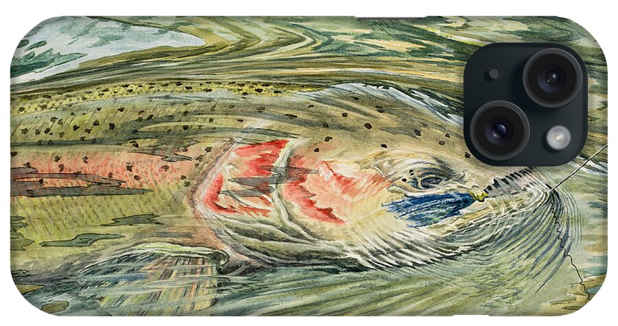 Steelhead iPhone Case featuring the painting Clearwater River Steelhead by Link Jackson