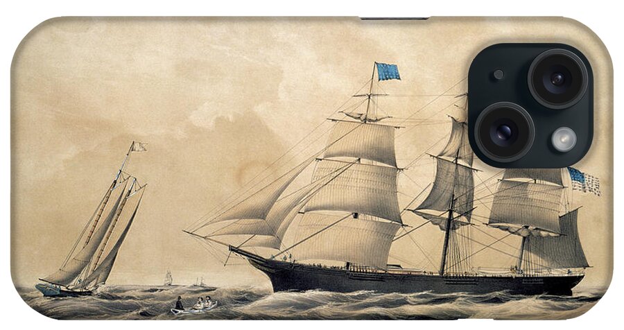 1856 iPhone Case featuring the photograph Clipper Ship Adelaide by Granger