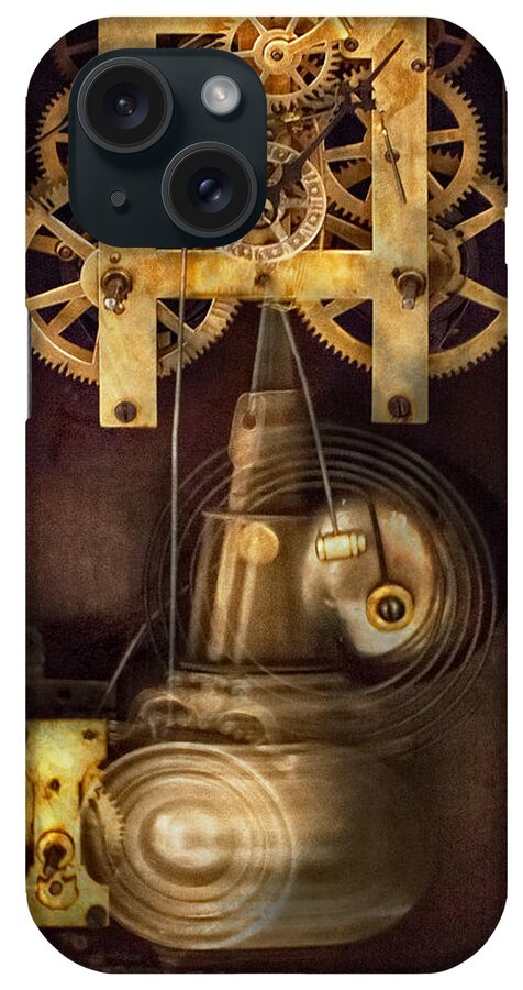 Suburbanscenes iPhone Case featuring the photograph Clockmaker - The Mechanism by Mike Savad