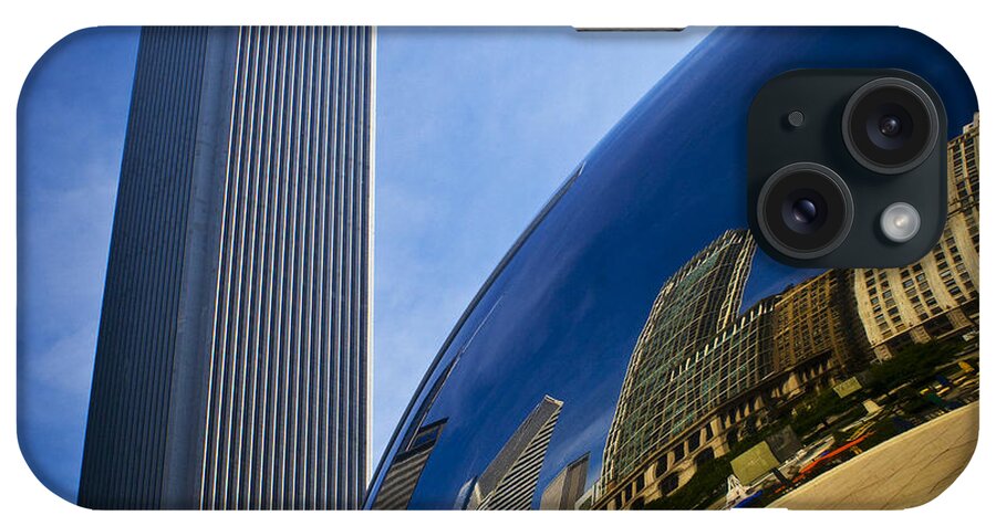 Chicago iPhone Case featuring the photograph Cloud Gate and Aon Center by Roger Passman