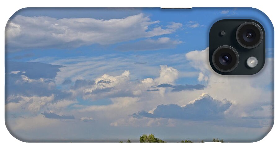 Northern Colorado iPhone Case featuring the photograph Clouds Aboive the Tree Farm by Cindy Schneider