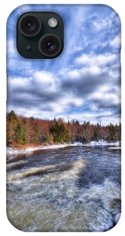 Landscapes iPhone Case featuring the photograph Clouds above the Lock and Dam by David Patterson