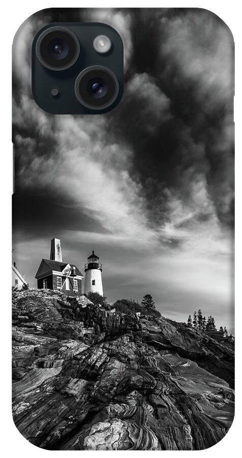 Lighthouse iPhone Case featuring the photograph Clouds Over Pemaquid Lighthouse by Darren White