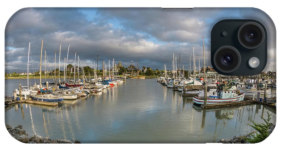 Woodley Island Marina iPhone Case featuring the photograph Clouds over the Marina by Greg Nyquist