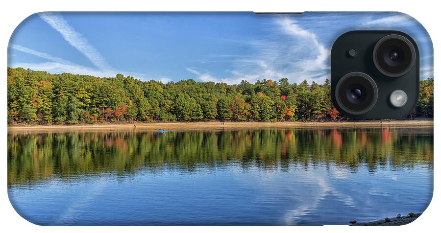 Clouds Over Walden Pond iPhone Case featuring the photograph Clouds over Walden Pond by Brian MacLean