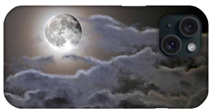 Moon iPhone Case featuring the photograph Cloudy Moon by Dan McGeorge