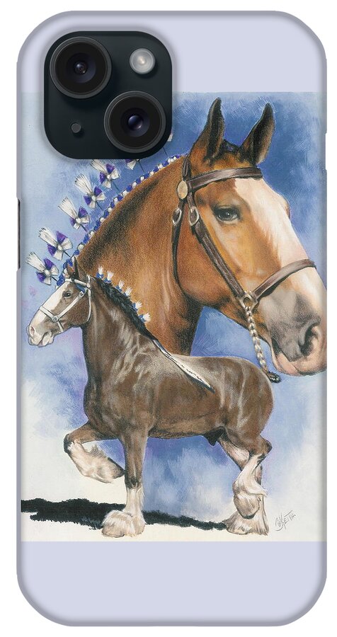 Horse iPhone Case featuring the mixed media Clydesdale by Barbara Keith