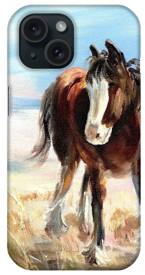 Clydesdale iPhone Case featuring the painting Clydesdale Foal by Ryn Shell