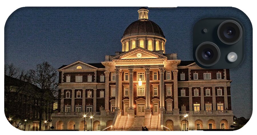 Christopher Newport University iPhone Case featuring the photograph Christopher Newport Hall at Christopher Newport University by Ola Allen