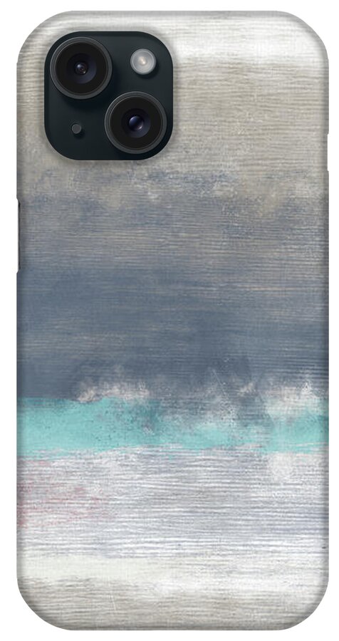 Coastal iPhone Case featuring the mixed media Coastal Escape-Abstract Art by Linda Woods by Linda Woods