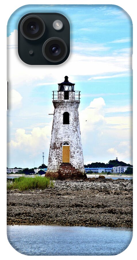 Cockspur Lighthouse iPhone Case featuring the photograph Cockspur Lighthouse Vertical by Tara Potts