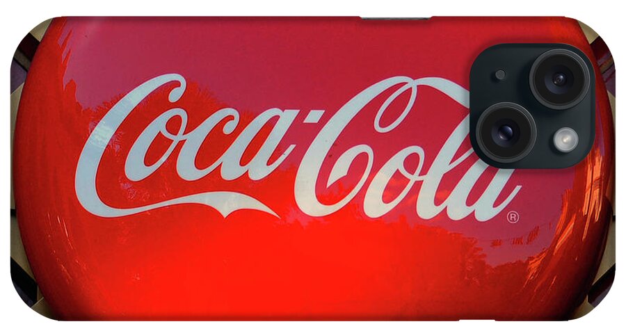 Button iPhone Case featuring the photograph Coke button style sign by David Lee Thompson