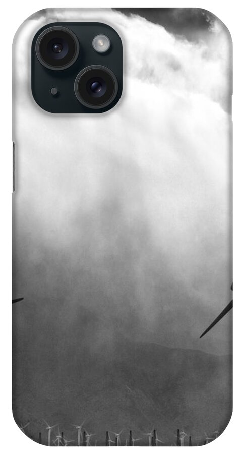 Windmills iPhone Case featuring the photograph COLD WIND Palm Springs by William Dey