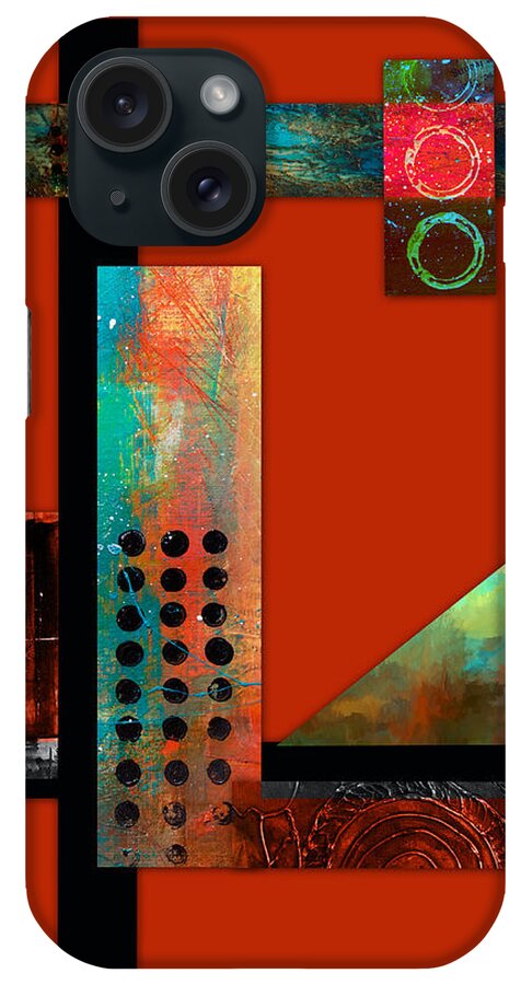 Abstract Art iPhone Case featuring the mixed media Collage Abstract 1 by Patricia Lintner