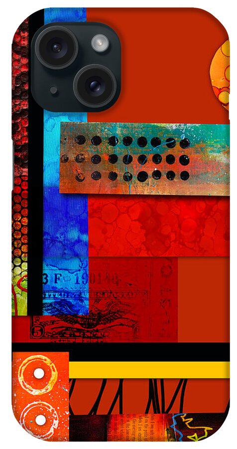 Abstract Art iPhone Case featuring the mixed media Collage Abstract 2 by Patricia Lintner