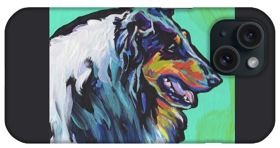 Rough Collie iPhone Case featuring the painting Collie Collie by Lea