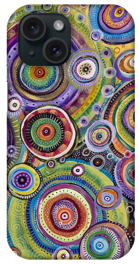 Contemporary iPhone Case featuring the painting Color Me Happy by Tanielle Childers