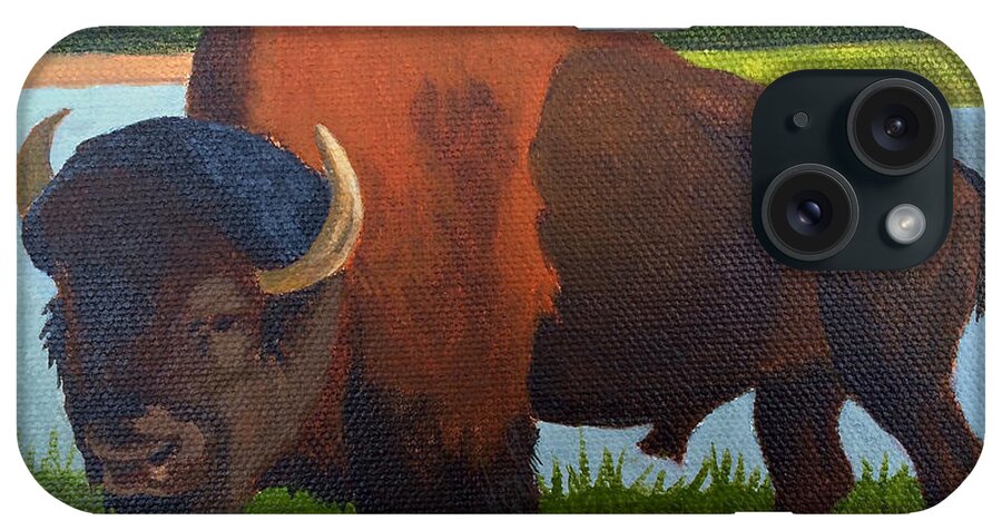 Colorado iPhone Case featuring the painting Colorado Buffalo by Dustin Miller