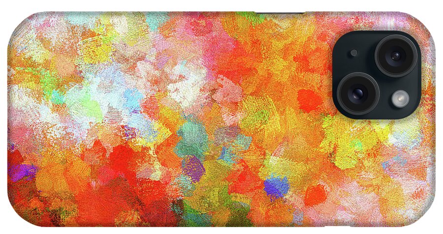 Abstract iPhone Case featuring the painting Colorful Abstract Painting by Inspirowl Design