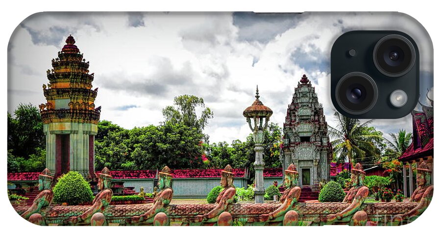 Angkor Wat iPhone Case featuring the photograph Colorful Architecture Siem Reap Cambodia by Chuck Kuhn