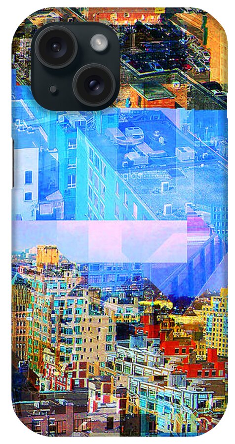 Collage iPhone Case featuring the digital art Colorful City Collage by Phil Perkins