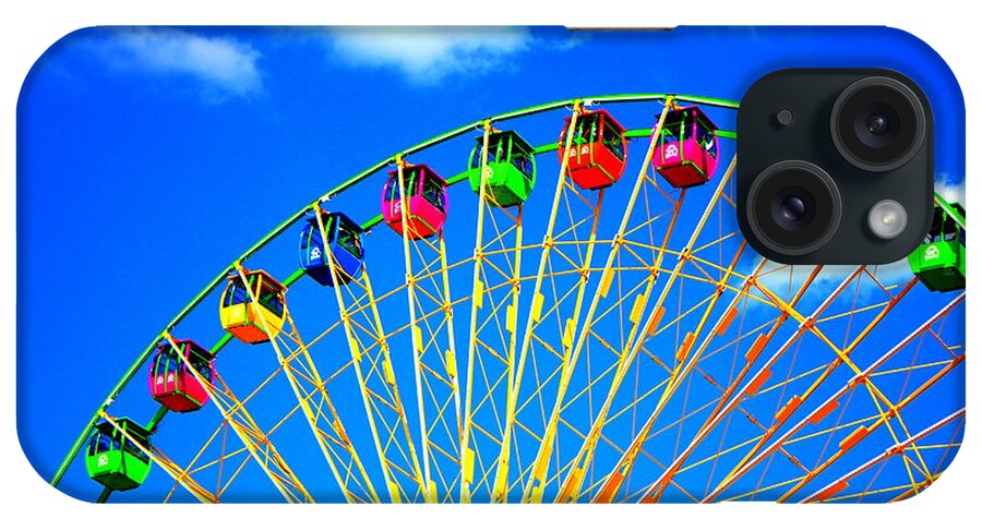 Ferris Wheel iPhone Case featuring the photograph Colorful Ferris Wheel by Cynthia Guinn