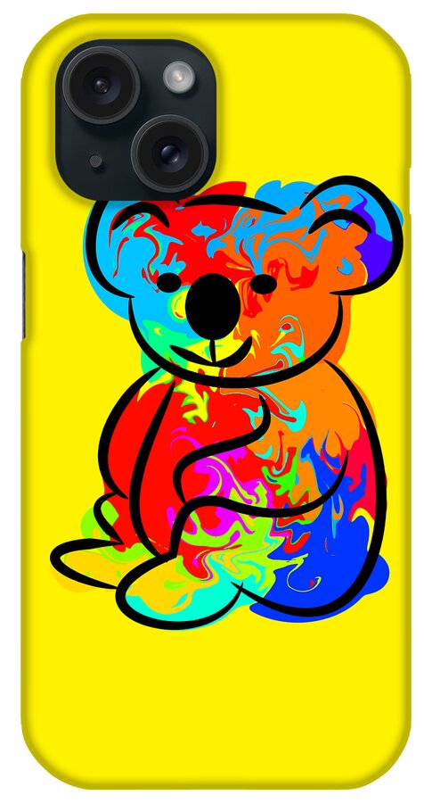 Koala iPhone Case featuring the digital art Colorful Koala by Chris Butler