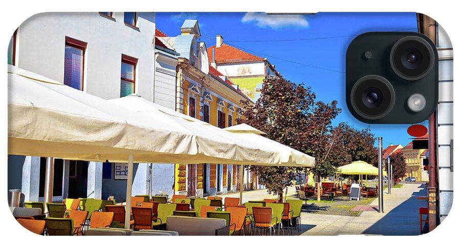 Cakovec iPhone Case featuring the photograph Colorful street of Cakovec view by Brch Photography