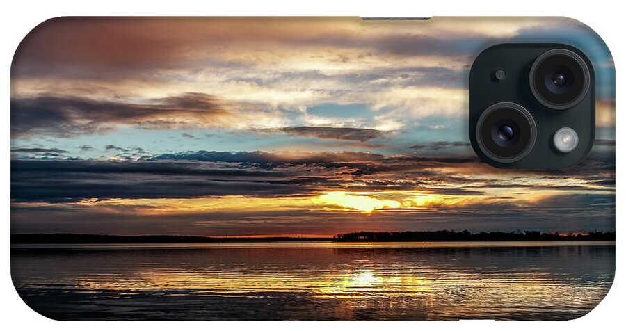 Horizontal iPhone Case featuring the photograph Colorful Sunset by Doug Long