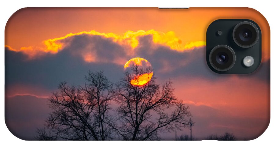 Sunset iPhone Case featuring the photograph Colorful Winter Sunset by Holden The Moment