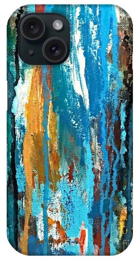 Abstract iPhone Case featuring the painting Colors of My Soul by Mary Mirabal