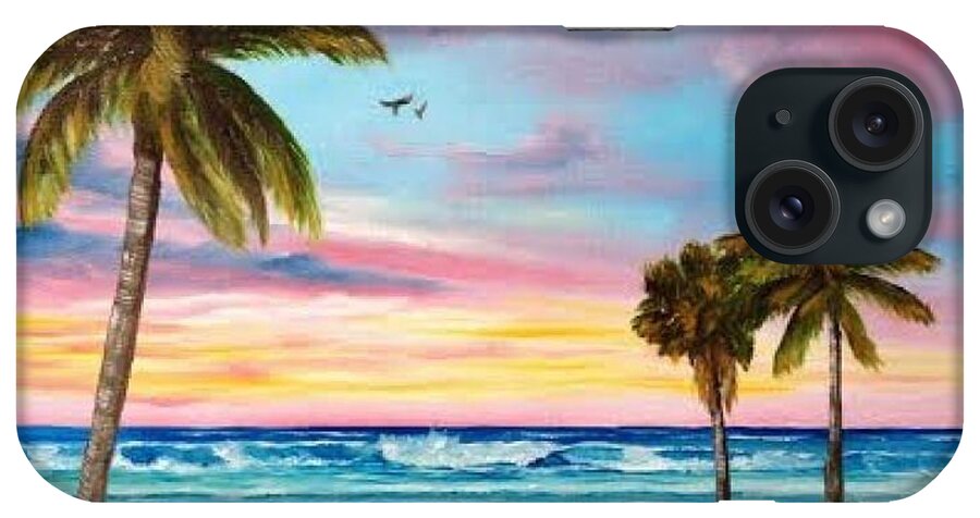 Siesta Key iPhone Case featuring the painting Colors Of Siesta Key by Lloyd Dobson