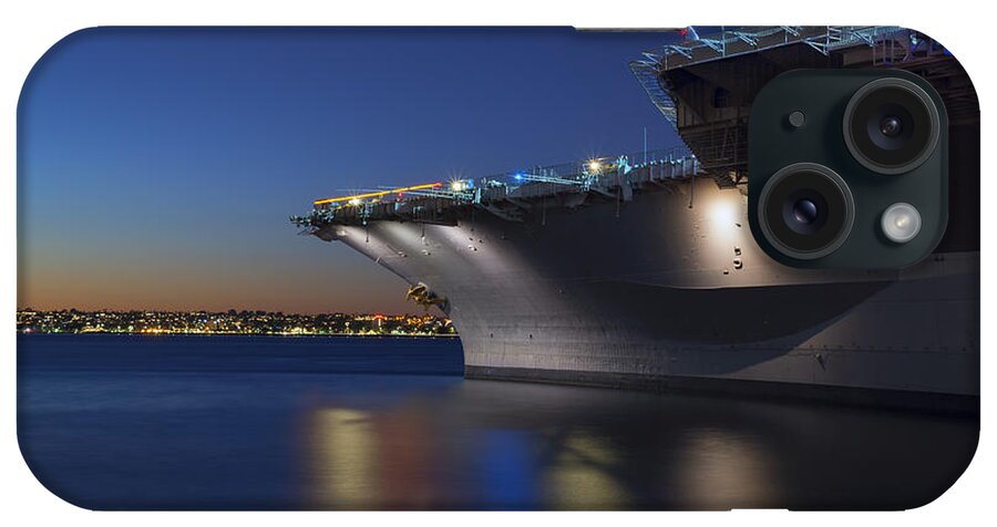 San Diego iPhone Case featuring the photograph Ship Of Colors USS Midway by Joseph S Giacalone