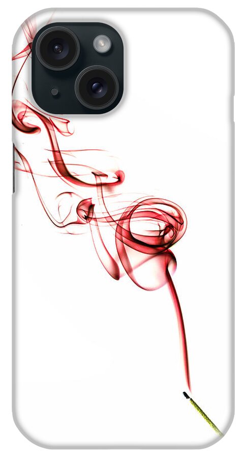 Smoke iPhone Case featuring the photograph Coloured Smoke - Red by Nick Bywater
