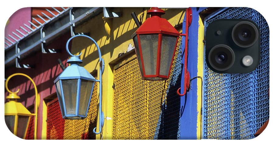 Buenos Aires iPhone Case featuring the photograph Colourful lamps La Boca Buenos Aires by James Brunker
