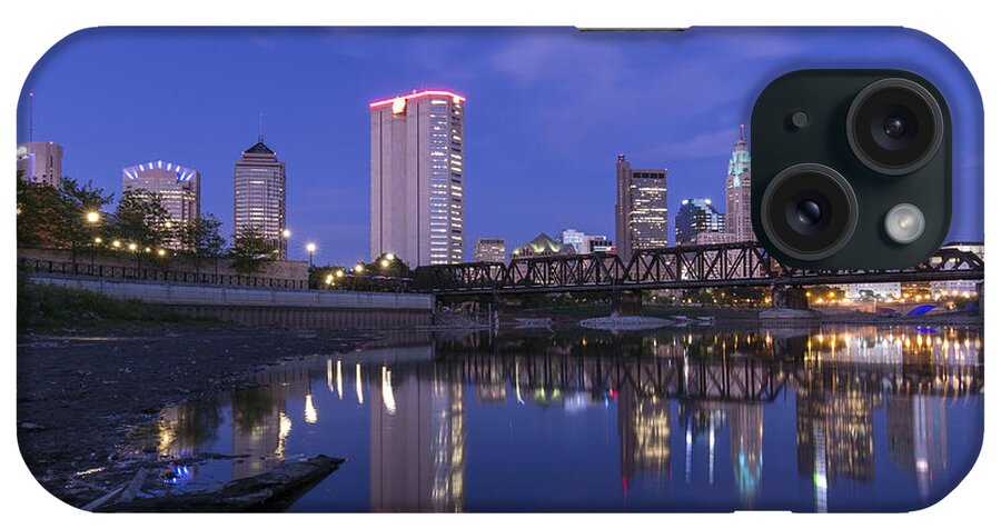 Columbus iPhone Case featuring the photograph Columbus Evening on Water by Alan Raasch