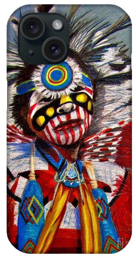 Comanche Dance iPhone Case featuring the drawing Comanche Dance by Marilyn Smith