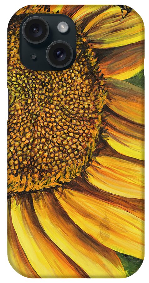 Flower iPhone 15 Case featuring the painting Coming In For A Landing by Darice Machel McGuire