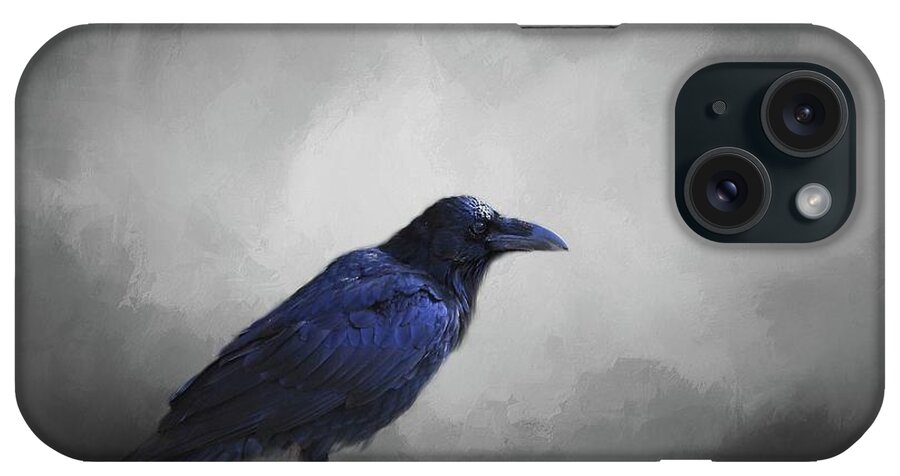 Raven iPhone Case featuring the photograph Common Raven by Eva Lechner